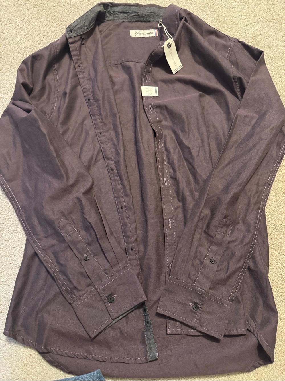 Men's Casual Button-Down Shirt in Deep Plum by Xhilaration